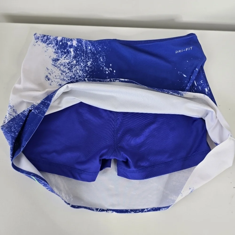 Nike Power Court Spin Skorts Purple/White Splash Print Size S Tennis Pickleball